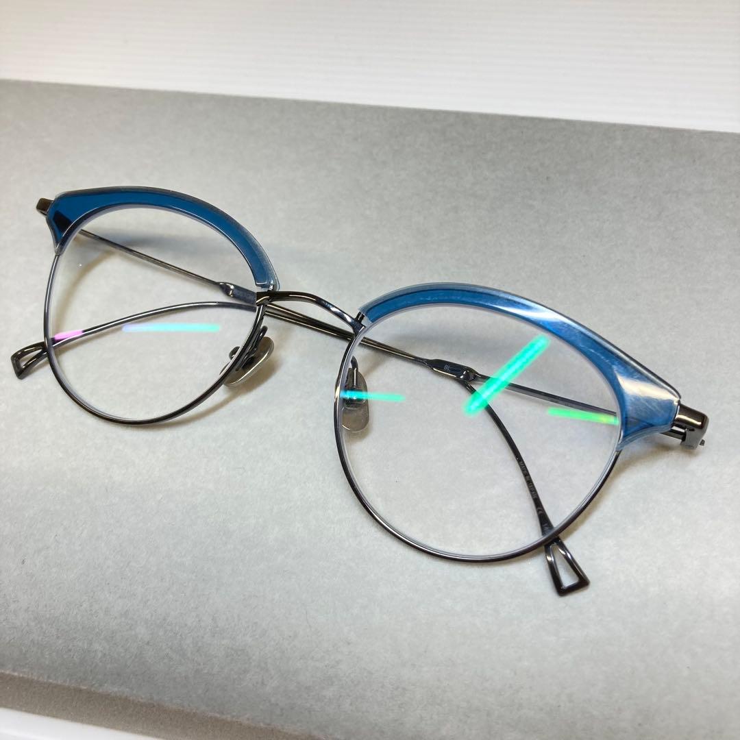 ISSEY MIYAKE ×金子眼鏡 ダークブラウン/ブルー　C597
