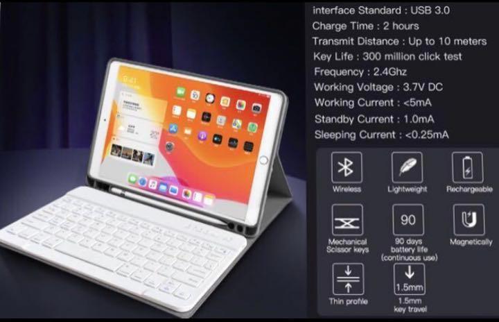 イタリアデザインでお洒落♪❤ペン収納ホルダー付き❣iPadケース＆キーボード イタリアデザインでお洒落♪❤ペン収納ホルダー付き❣iPadケース