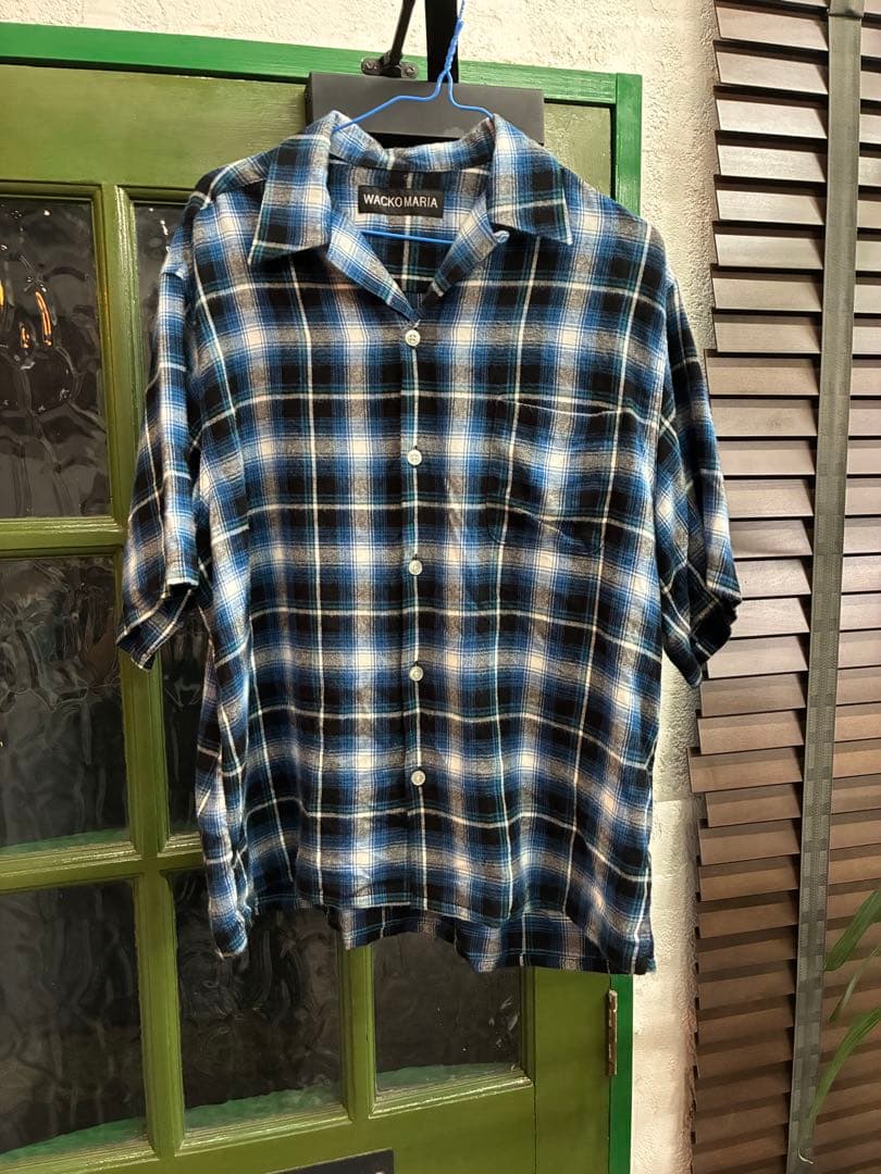 OMBRE CHECK OPEN COLLAR SHIRT (TYPE-1)