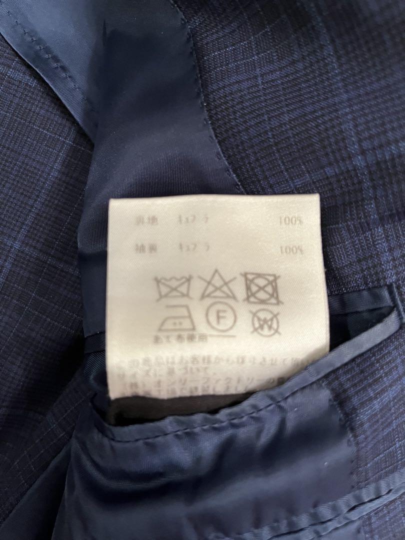 【値下げ】ONLY Tailor Made ネイビーチェックビジネススーツ