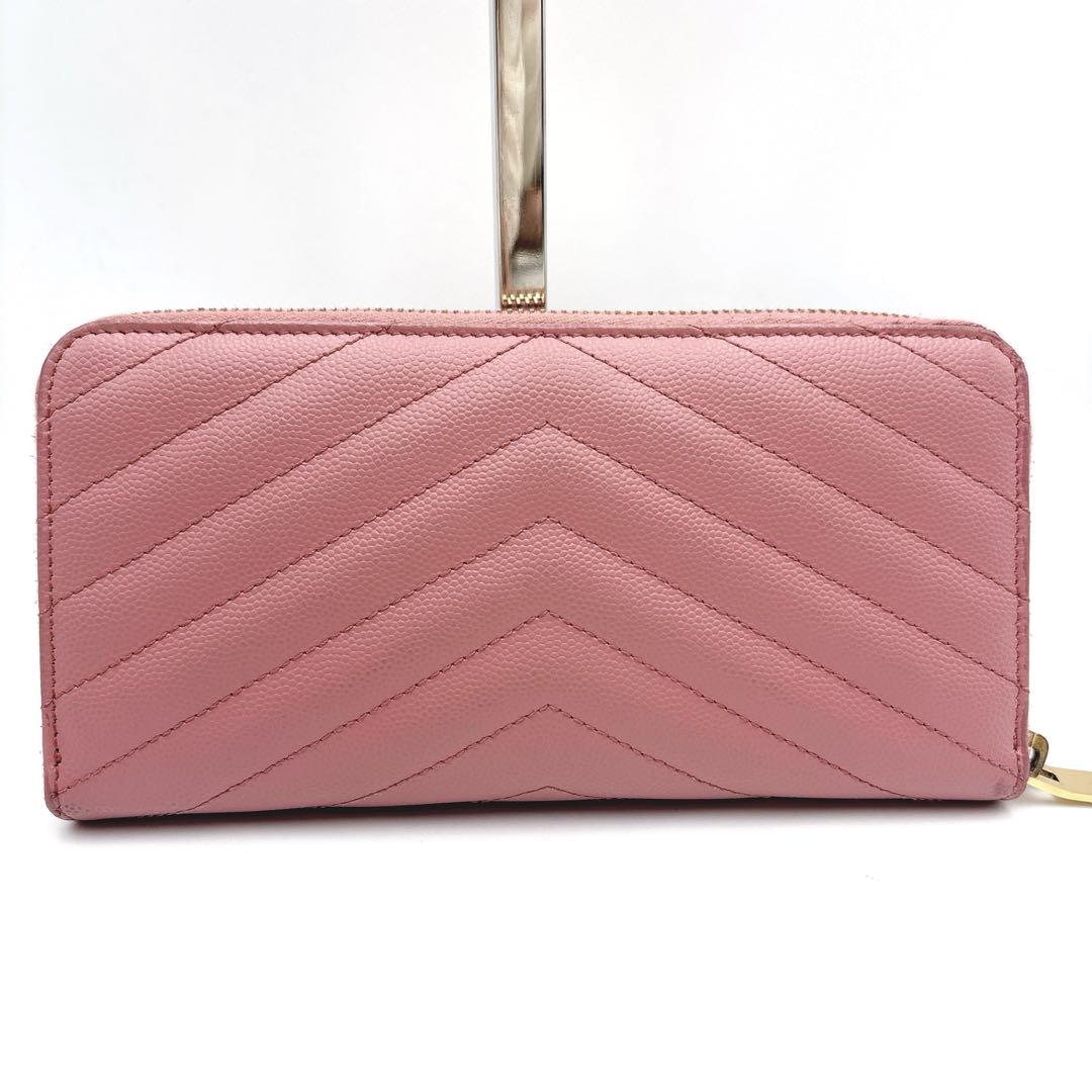 付属品完備　サンローラン　長財布　カサンドラ　YSL キャビアスキン