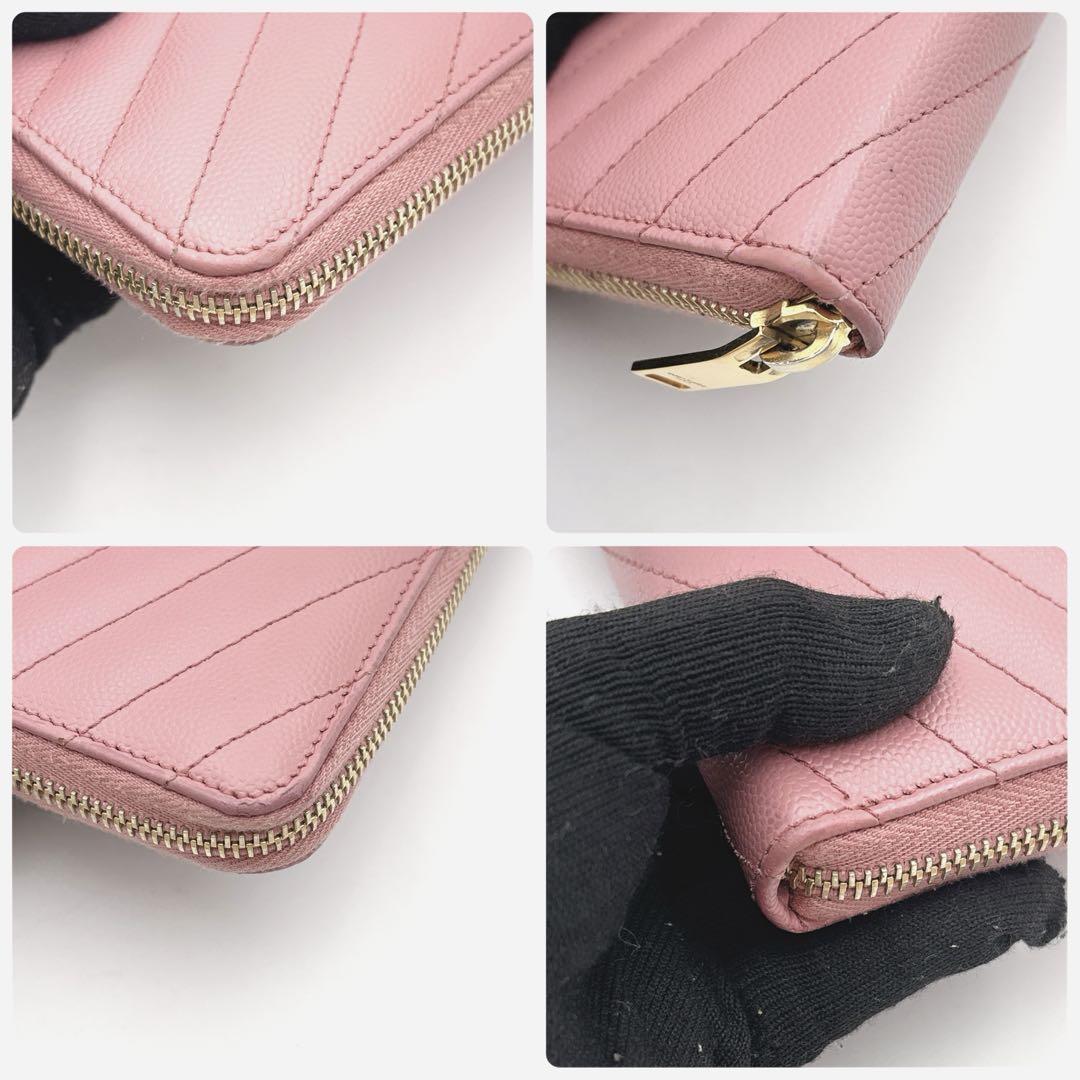 付属品完備　サンローラン　長財布　カサンドラ　YSL キャビアスキン