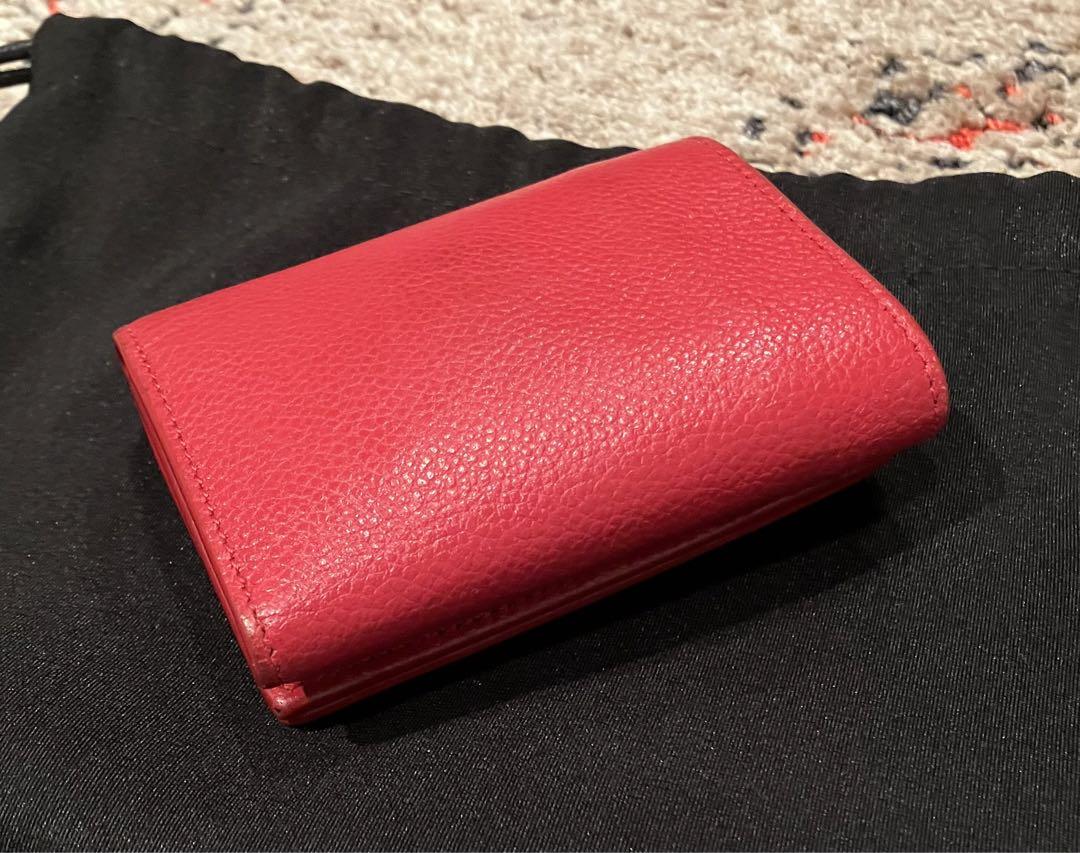 人気】サンローラン 財布 ミニ財布 コンパクトウォレット レッド