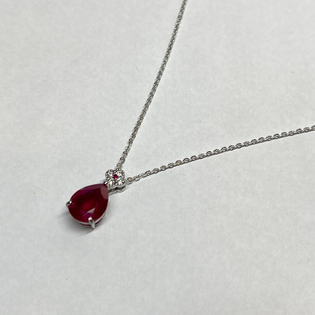 5ct ルビー ネックレス 天然石 5カラット 45cm 日本製 未使用品