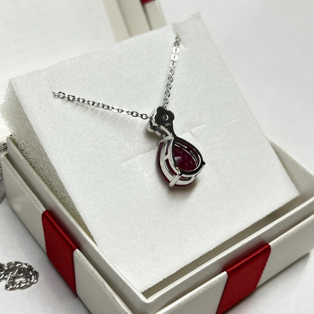 5ct ルビー ネックレス 天然石 5カラット 45cm 日本製 未使用品