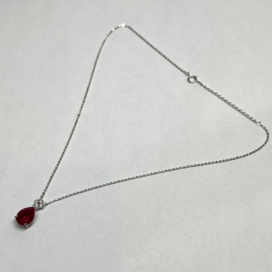 5ct ルビー ネックレス 天然石 5カラット 45cm 日本製 未使用品