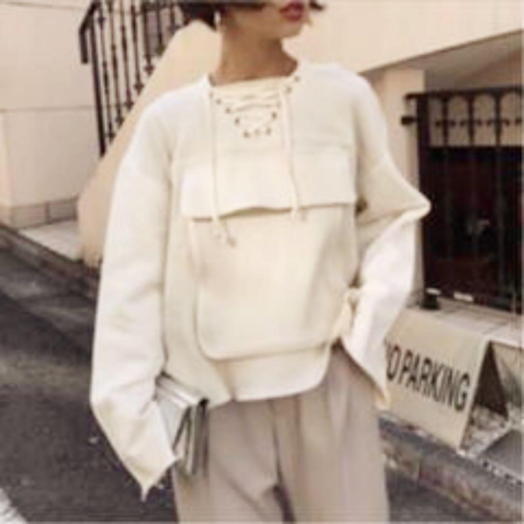 保障できる 良品 Ameri Vintage ビックポケット パーカー ブラウス ワッフル シャツ ブラウス 七分 長袖