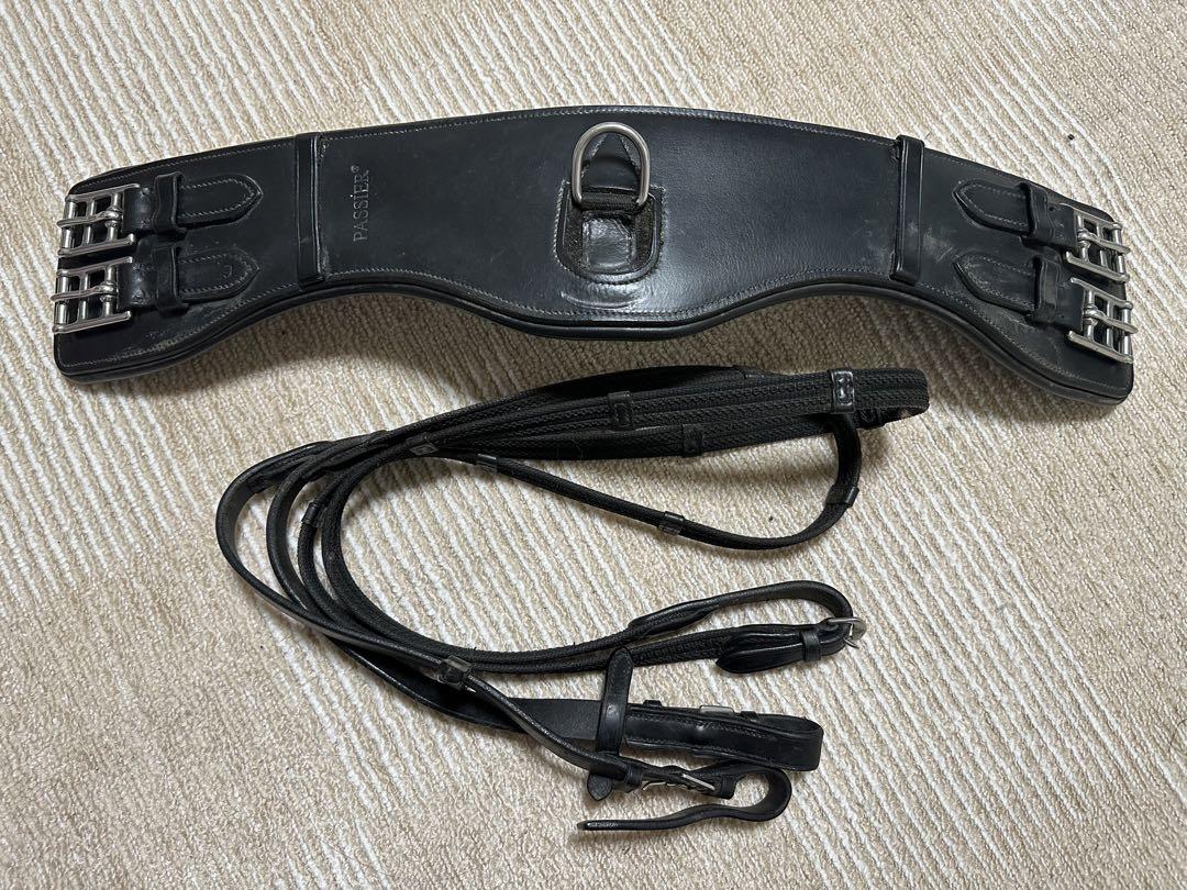 乗馬 パッシェ 腹帯 馬場鞍 ゴム 手綱
