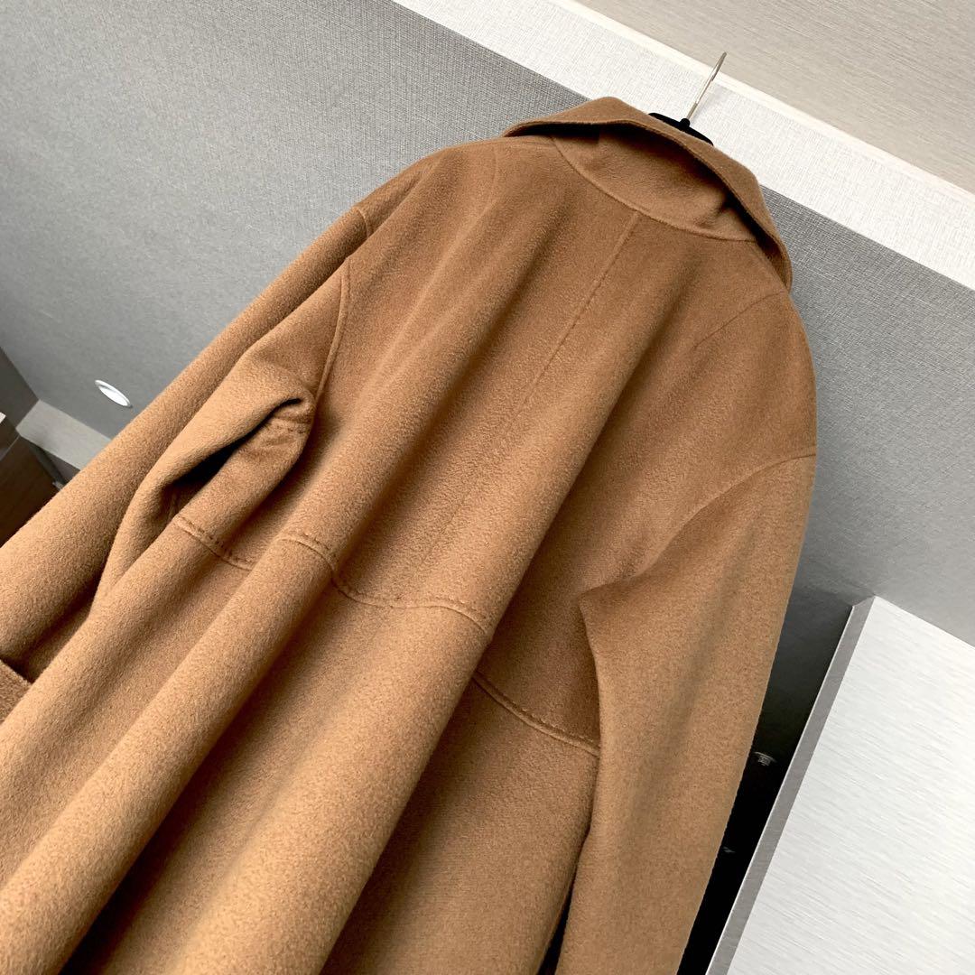 新品同様‼️レリアン 艶感美しい カシミヤ100% ドレープコート