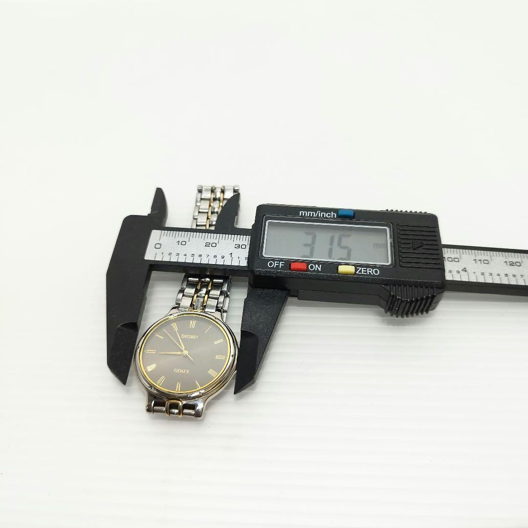 【稼動品／美品】SEIKO 腕時計　ドルチェ　3針　ローマン　ラウンド　シルバー