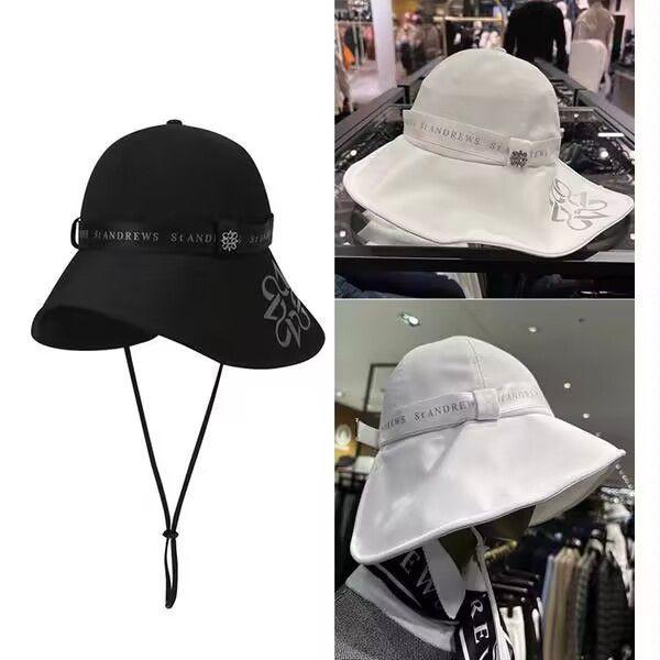 新品　St.ANDREWS　ゴルフ　バケットハット　帽子　ホワイト St ANDREWS セントアンドリュース ゴルフ バケットハット メンズ