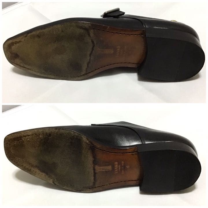 期間限定】YANKO/ヤンコ/ モンクストラップ/Uチップ/黒/25.5cm