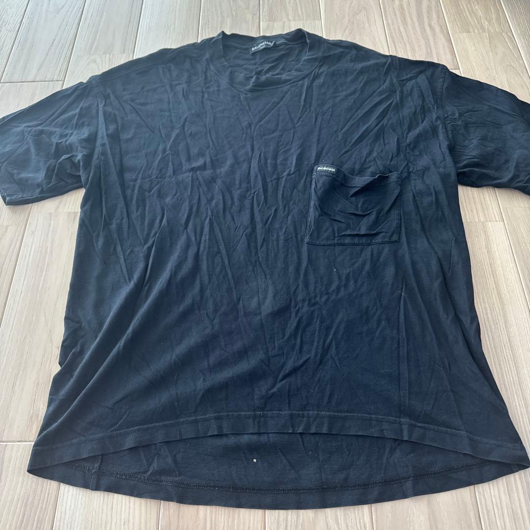 BALENCIAGA 黒 Tシャツ 古着加工　オーバーサイズ　Sサイズ