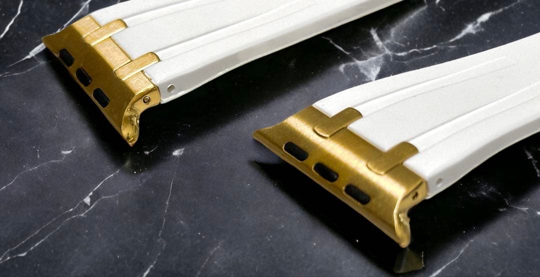 WG4★Apple Watchバンド　ラバーベルト　カバー　ケース　ステンレス