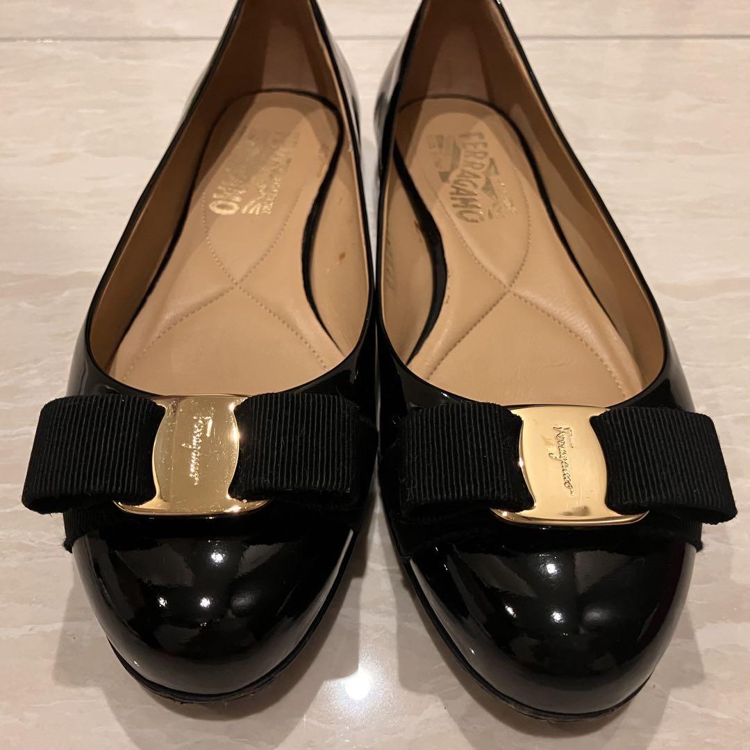 【美品】Ferragamo ヴァリナ　バレリーナ/フラットシューズ
