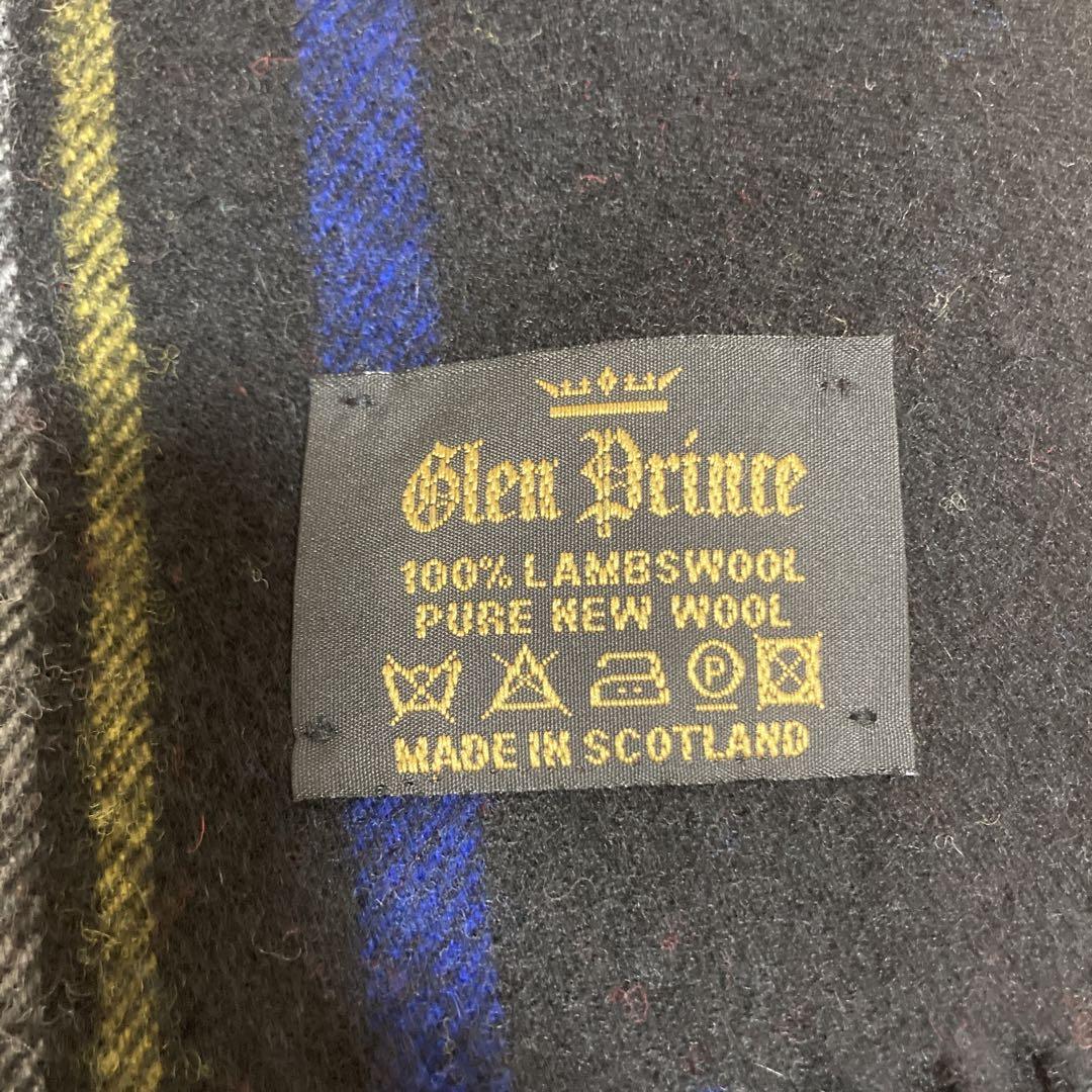 Glen Prince チェック　ウール　ストール　大判