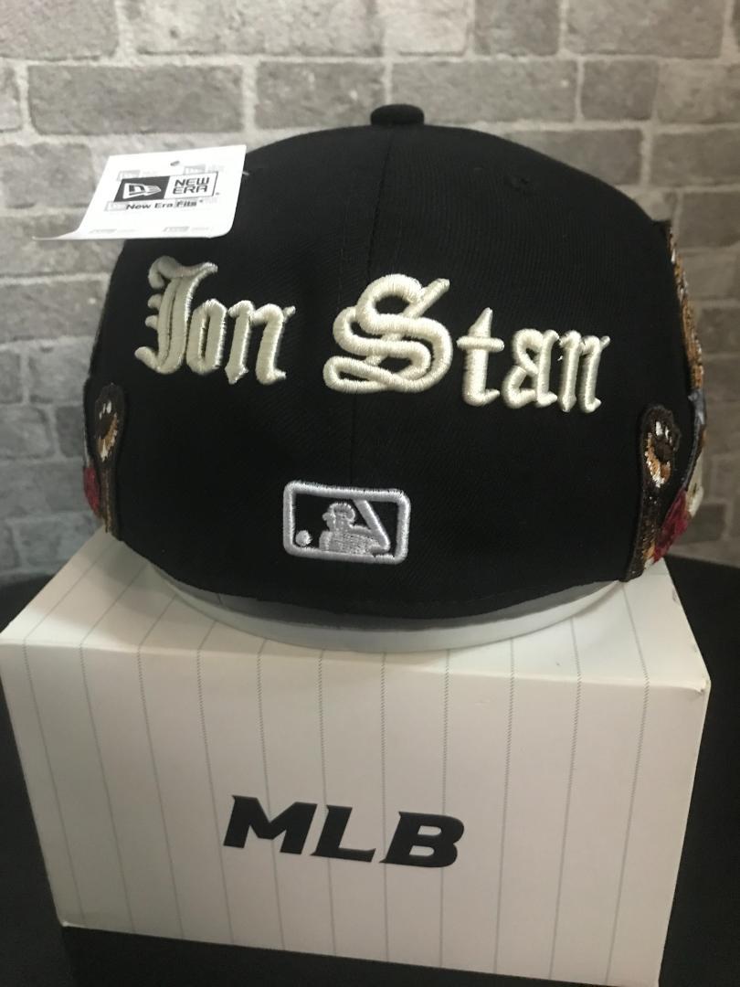 MLB名門NYヤンキースNEWERAアーティストコラボキャップ1/2BK