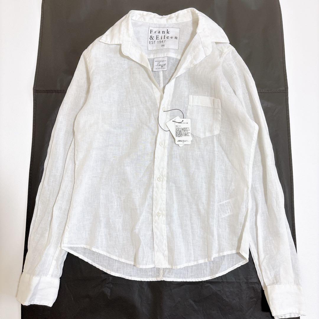 新品☆フランクアンドアイリーン BARRY クラシック ホワイト リネン シャツ