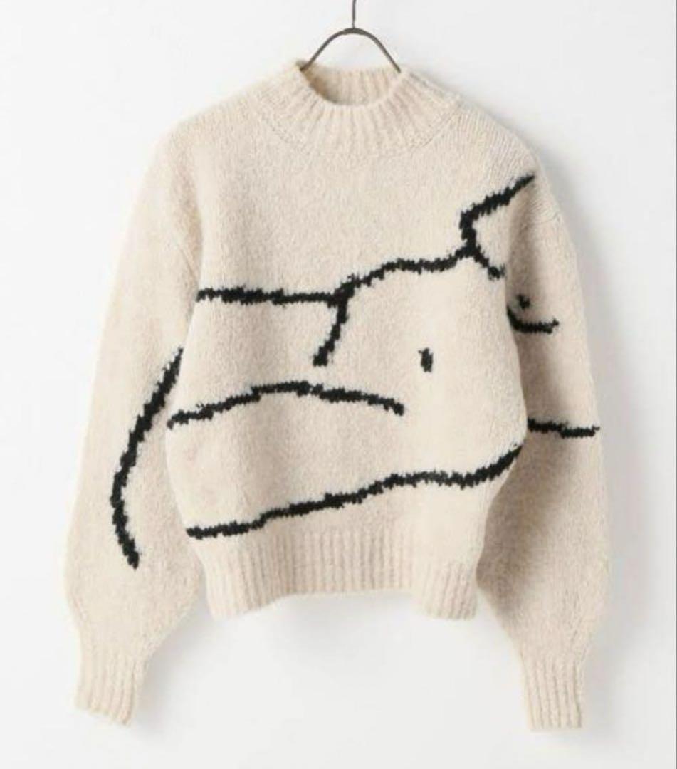 2025年のクリスマスの特別な衣装 wool paloma パロマウール オフホワイト ヌードニット トップス