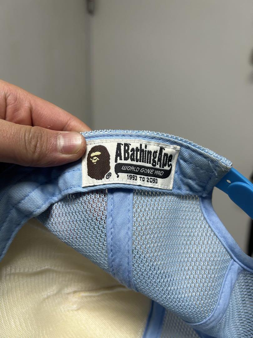 Bape メッシュキャップ ホワイト/ブルー