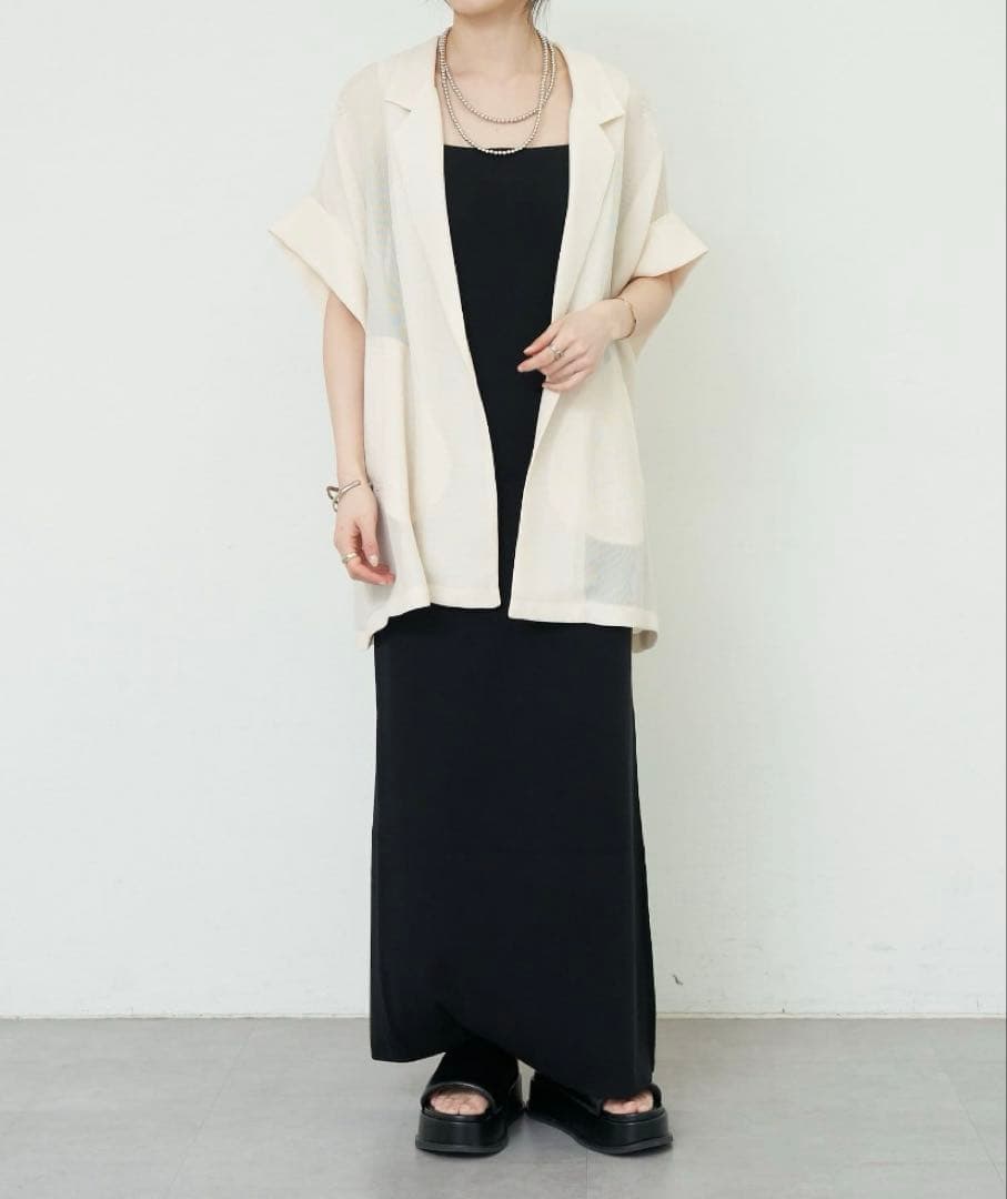 シーナリー shenery 総針ニットキャミワンピース