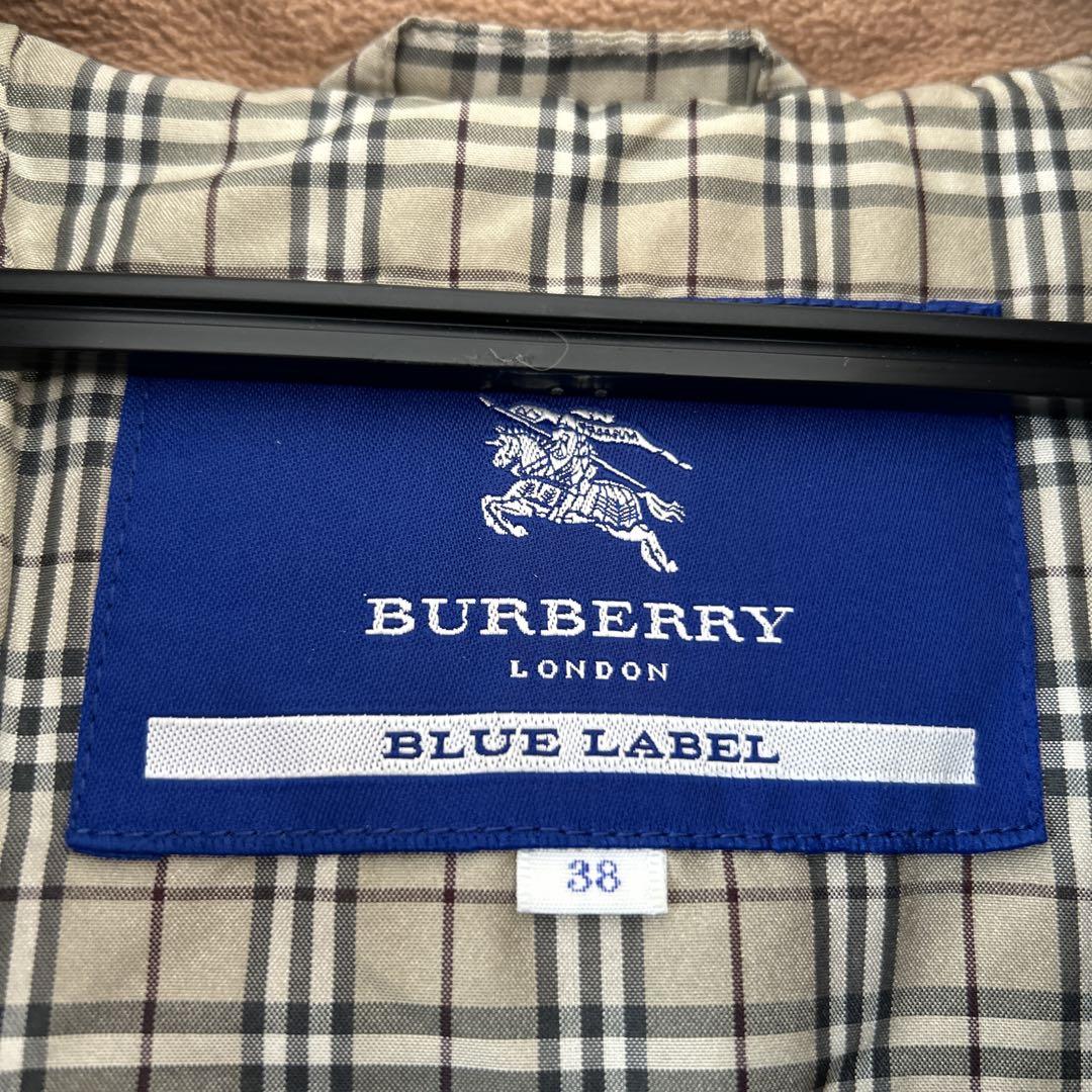 BURBERRY BLUE LABEL ダウンジャケット 38 ベージュ BurberryBlue labelダウンコート ダウンジャケット38