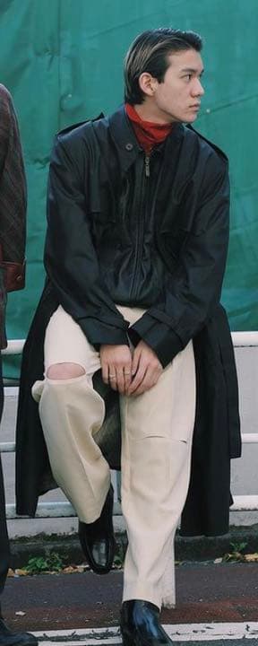 sullen tokyo ロングコート スプリングコート 黒 ビンテージ aljaser