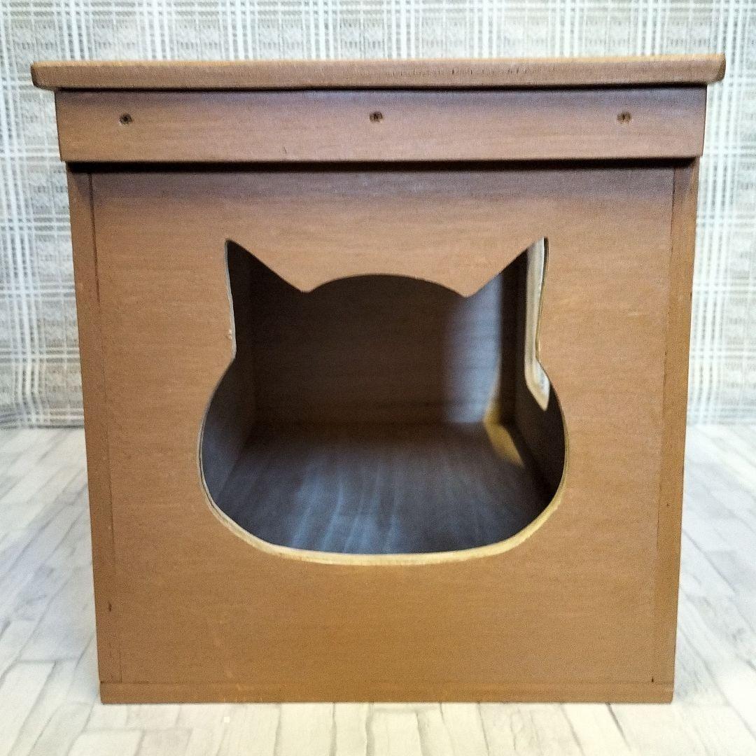 62《キャットハウス》りんご箱 ネコ 猫 犬 小屋 ケージ 木箱