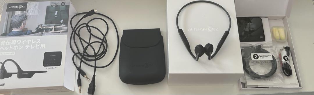 【中古良品、消毒済】AFTERSHOKZ 骨伝導ワイヤレスヘッドホン テレビ用 中古良品、消毒済】AFTERSHOKZ 骨伝導ワイヤレスヘッドホン テレビ用