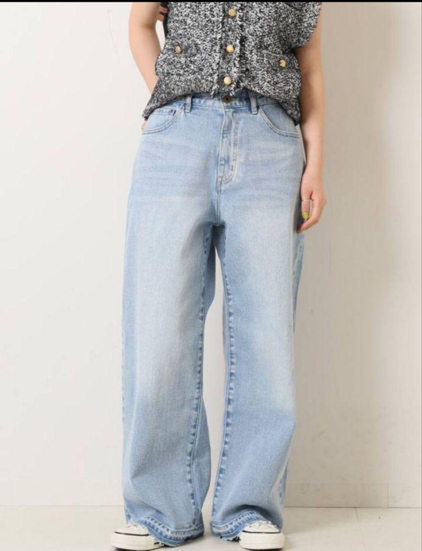 値下げ！スピック&スパン5 1/2 LOOSE-STRAIGHT DENIM L