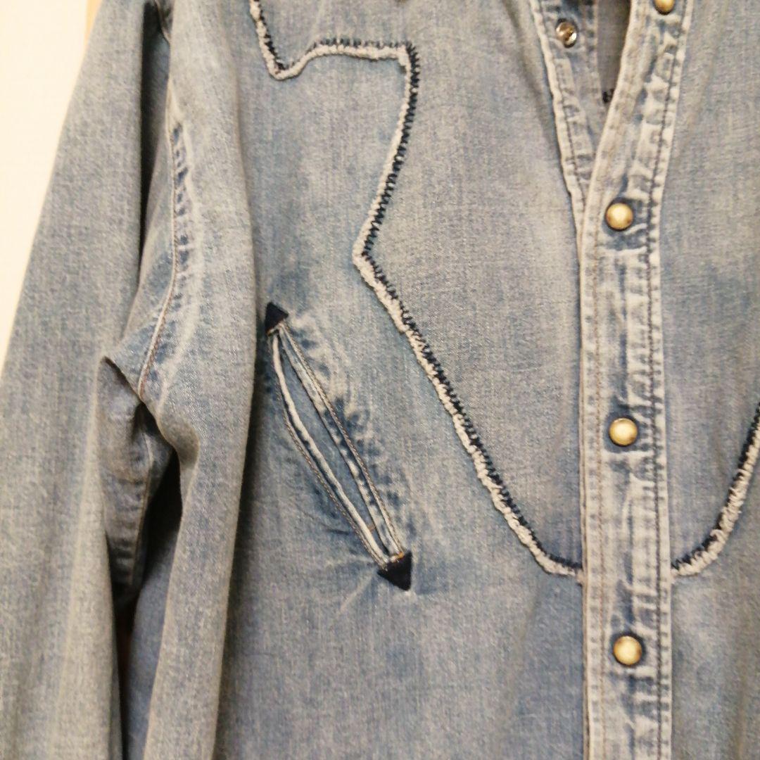 nowos デニムシャツ denim shirts　freesize　希少