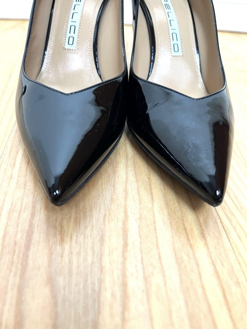 【美品】PELLICO ペリーコ エナメル パンプス ブラック 37 1/2
