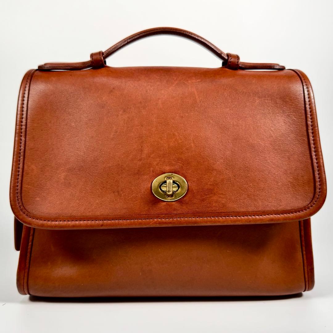 オールドコーチ 2way ショルダーバッグ 9870 ターンロック ブラウン