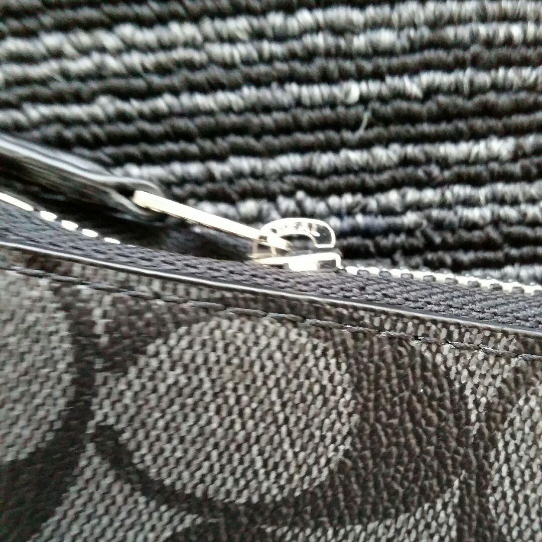 COACH 折り財布 F30308 新品 ブラック チャコール 最新作 メンズ