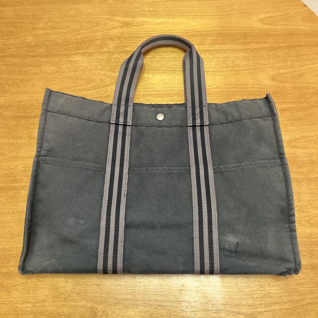 Hermes paris フールトゥ ブラック キャンバス トートバッグ