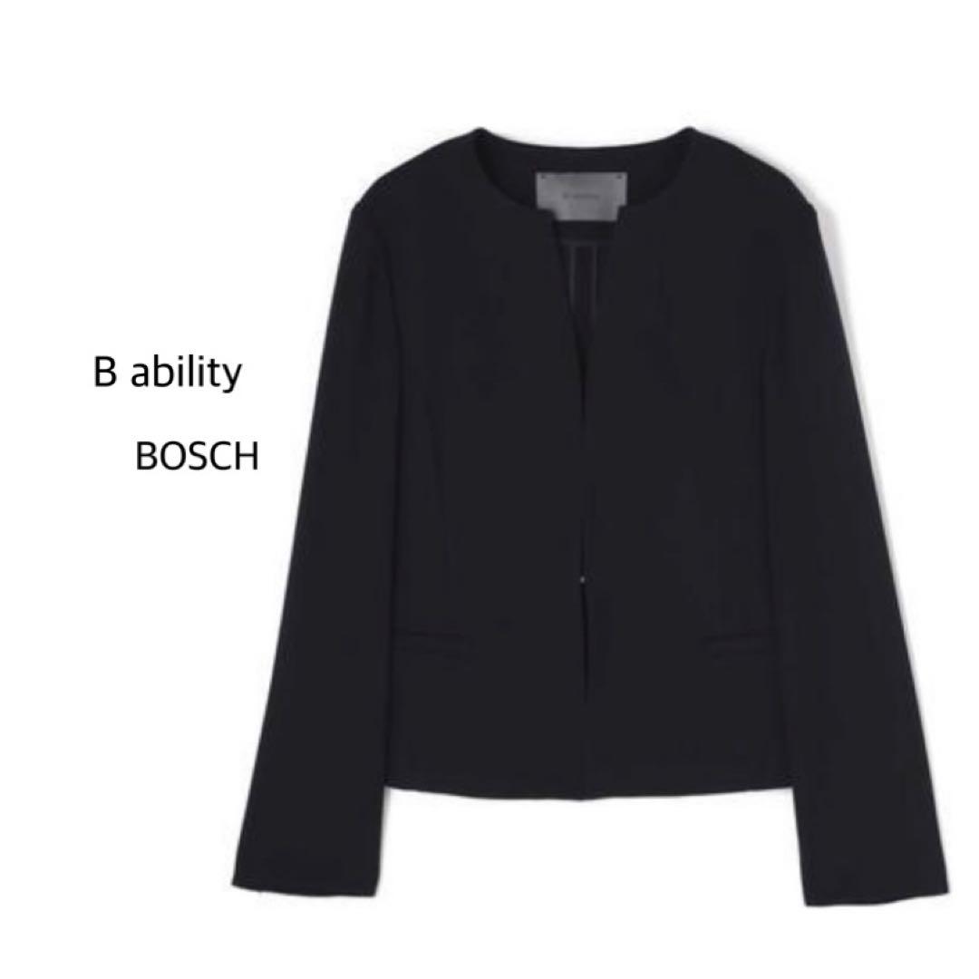 BOSCH B ability バックサテンジョーゼットジャケット ネイビー34S Bosch