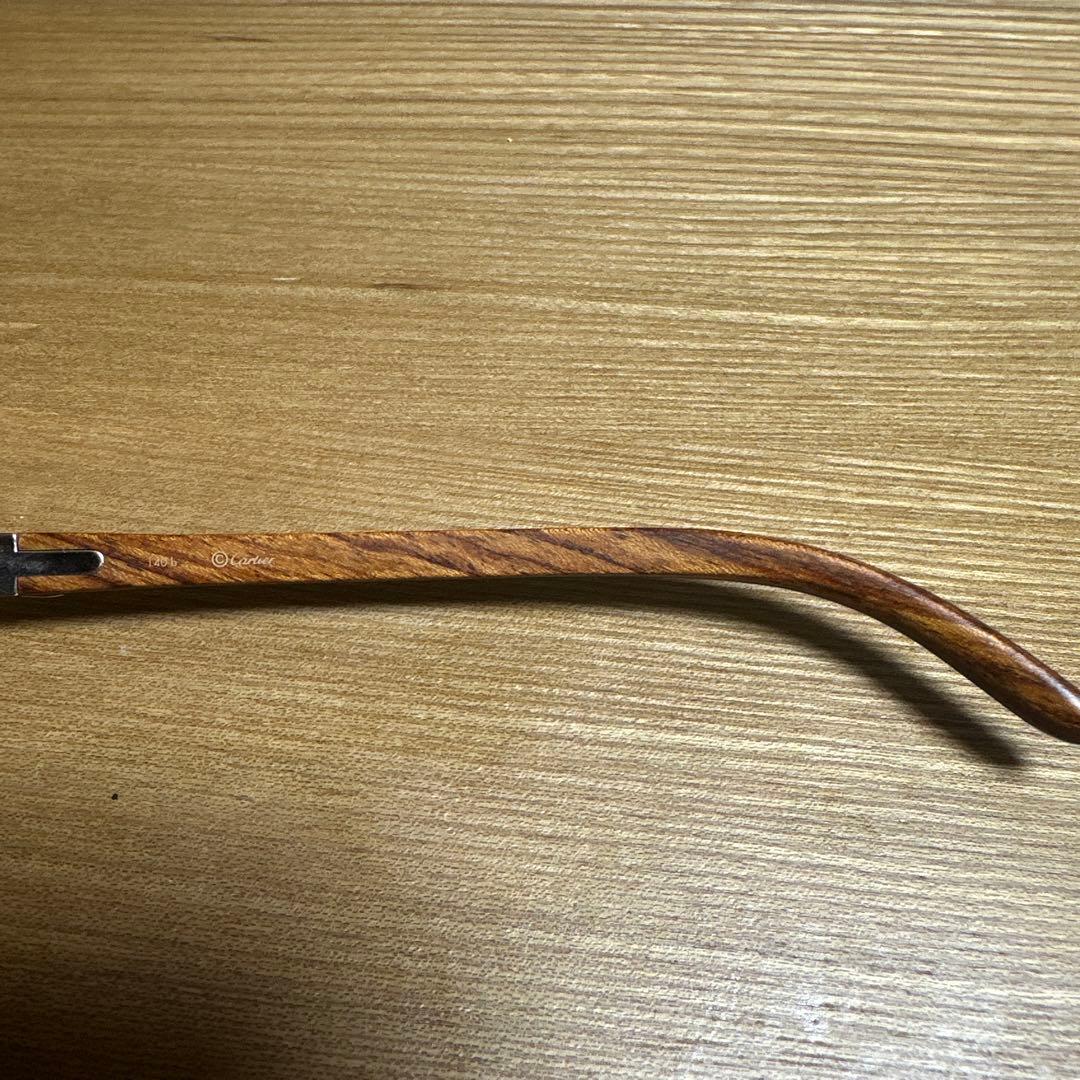 Cartier カルティエ140b ウッドテンプル サングラス メガネ 希少 Cartier カルティエ140b ウッドテンプル サングラス メガネ 希少