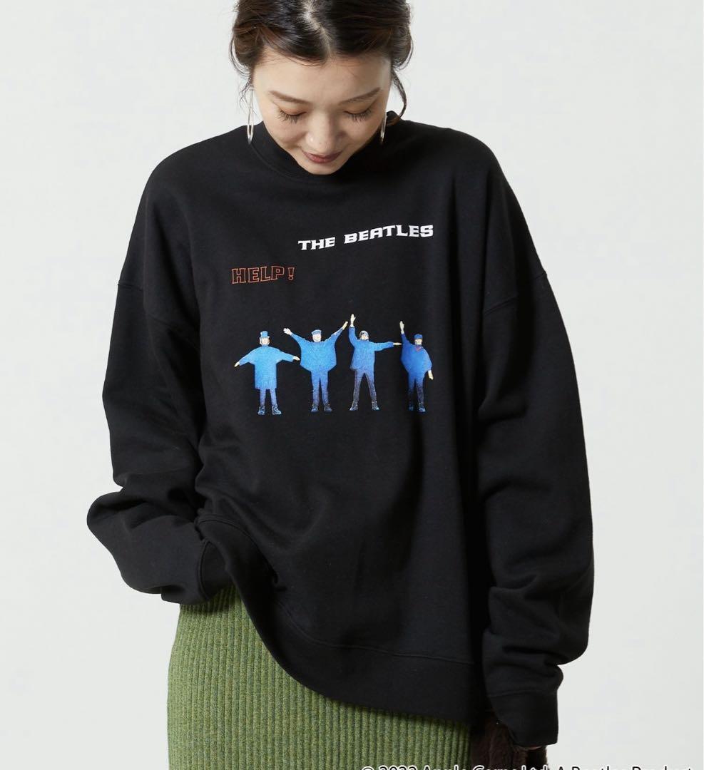 【美品】目黒蓮着用 フリークスストア ビートルズ　HELP スウェット 美品】目黒蓮着用 フリークスストア ビートルズ HELP スウェット