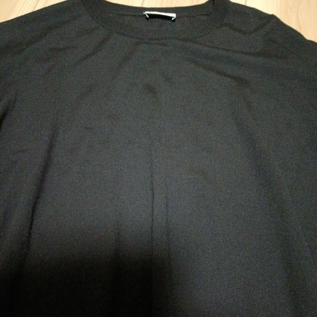 BALENCIAGA バレンシアガ バックロゴ ニット ブラック XL マイクロ