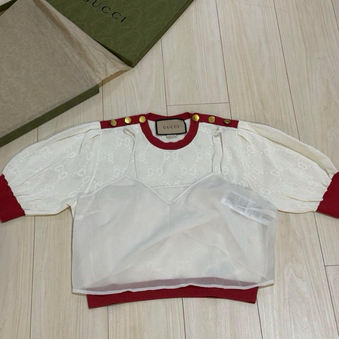 幸せ Gucci 半袖シースルートップスM GUCCI