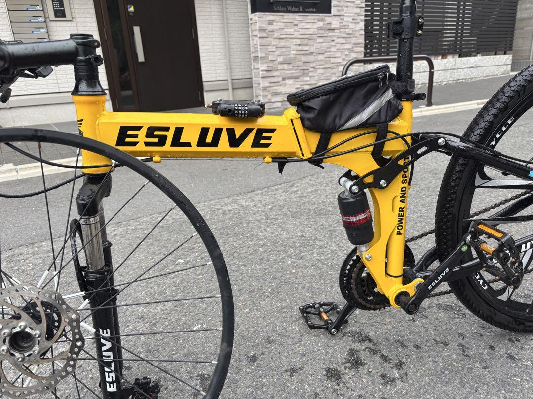 ESLUVE 折りたたみマウンテンバイク 26インチ部品取り - メルカリ