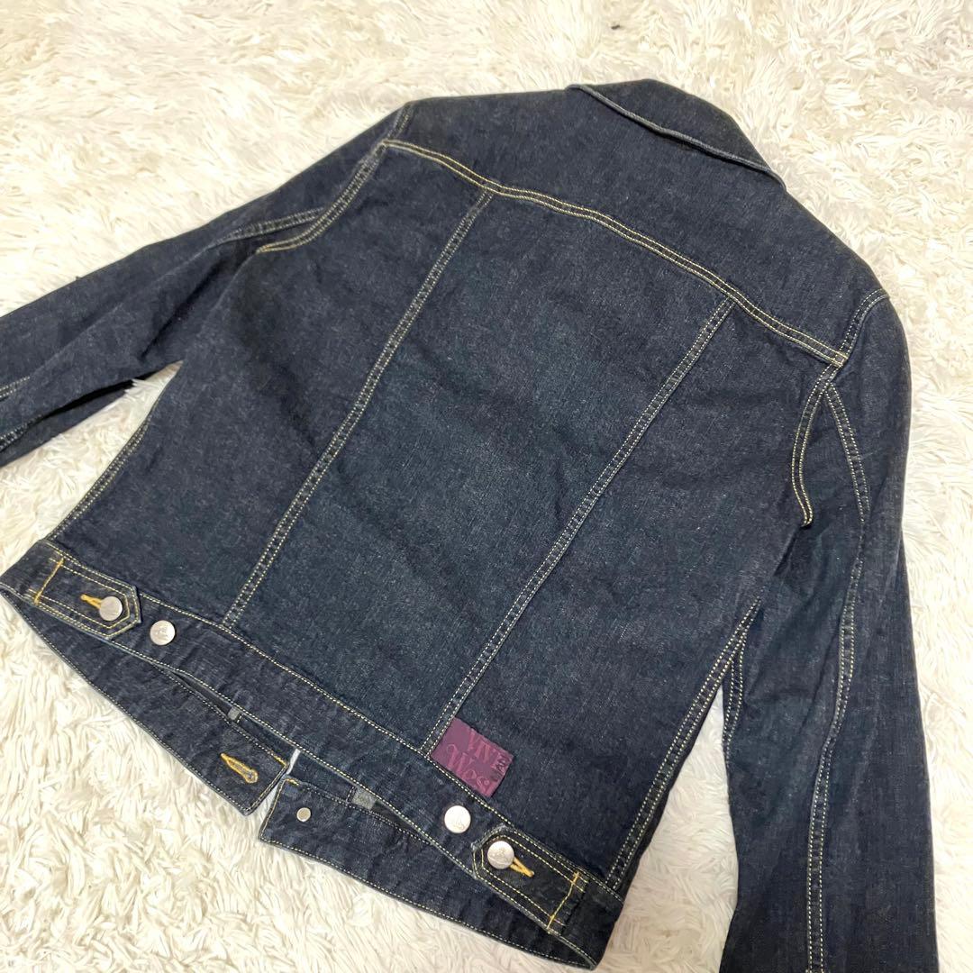【王道デザイン☆オーブ刺繍】ヴィヴィアンウエストウッド デニムジャケット. 【王道デザイン☆オーブ刺繍】ヴィヴィアンウエストウッド デニムジャケット.