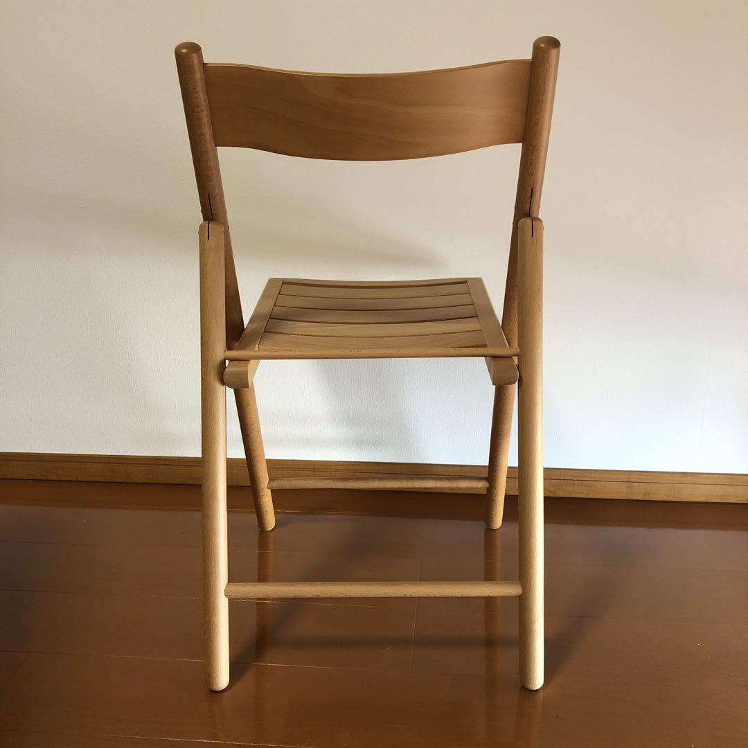 廃盤 無印良品 木製 折りたたみ椅子 - メルカリ