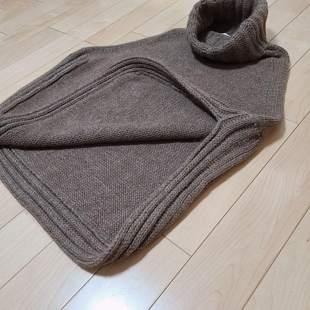 SOHO DELUXE　タートルネックニットポンチョ　ケープ　イエナ　アナイ　茶
