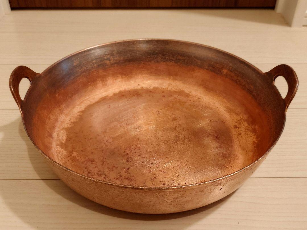純銅製 業務用 大型 銅鍋 天ぷら鍋 32.5cm 送料込み