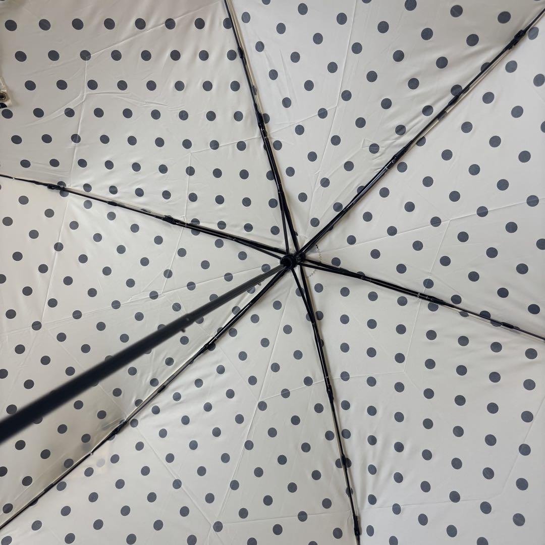 【美品】トラディショナルウェザー　晴雨兼用折り畳み傘　ドット柄　UV加工