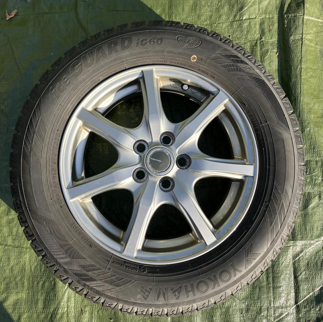 スタッドレスタイヤ2　195/65R15　ヨコハマ　ホイール付き　IG60