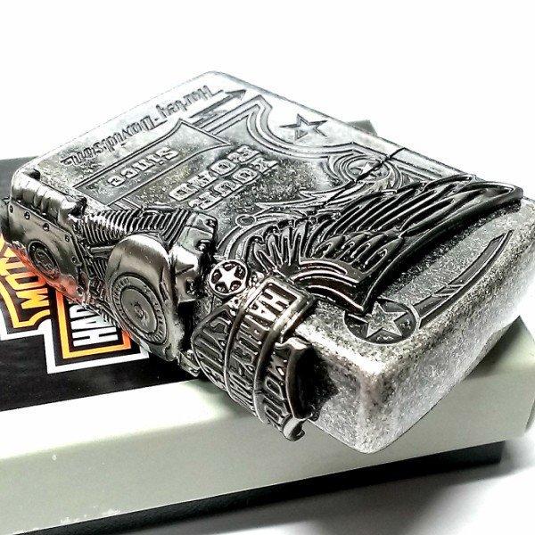 お得人気 ZIPPO ジッポ アンティークシルバー 銀古美 mYMqB-m43370414810 ライター ハーレーダビッドソン 高い品質