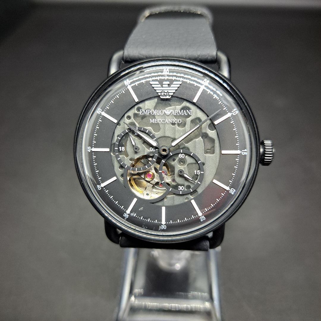 EMPORIO ARMANI　エンポリオアルマーニ　自動巻き　スケルトン　時計