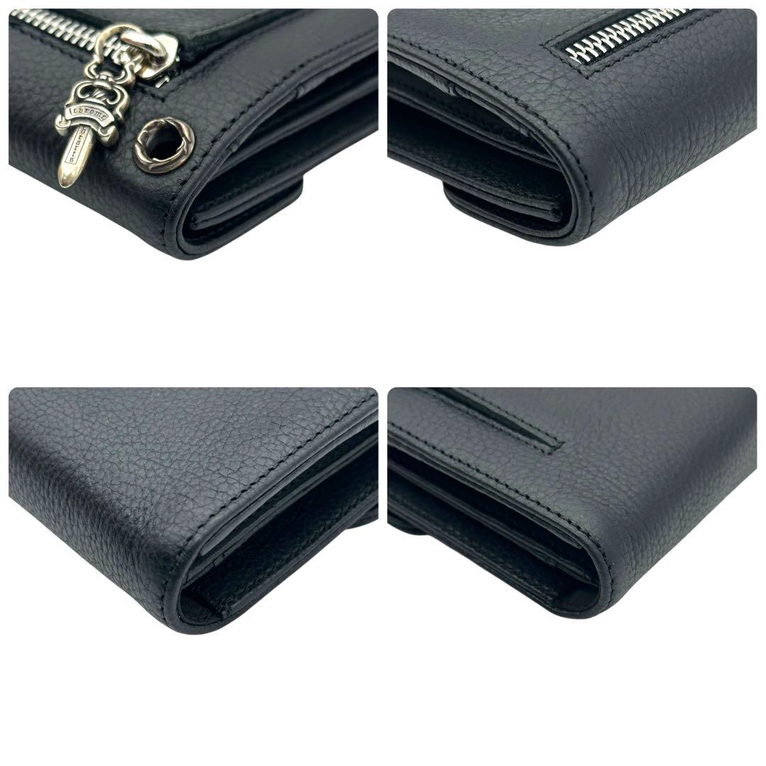 新品未使用　クロムハーツ　ロングウォレット　長財布　ブラック　黒　財布　レザー